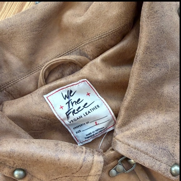 New Free People We The Free Knox Vegan Fringe Jacket Size L - Picture 7 of 8